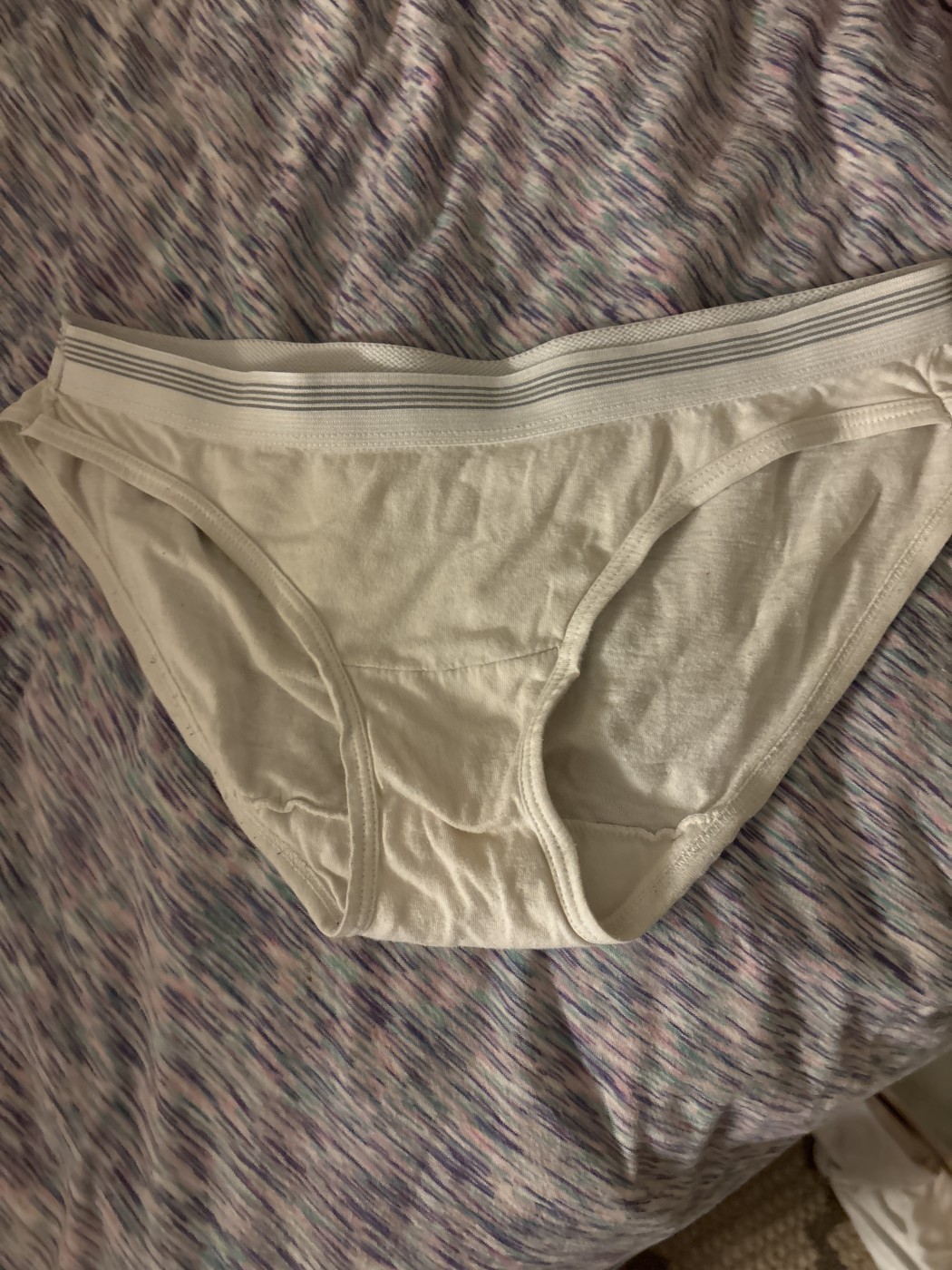 White, sexy briefs with stains - 1