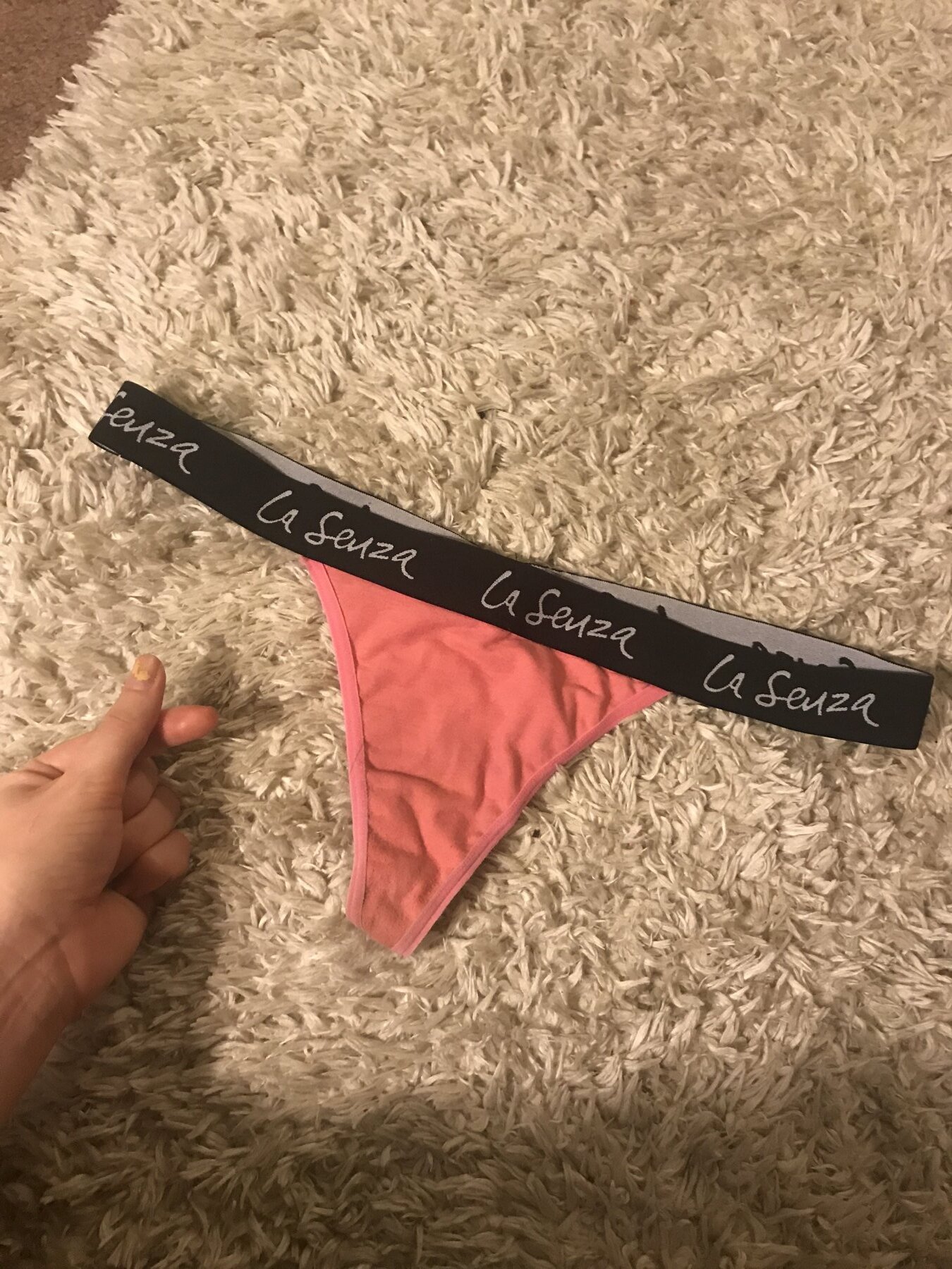 Pretty and Pink Lesbian Thong