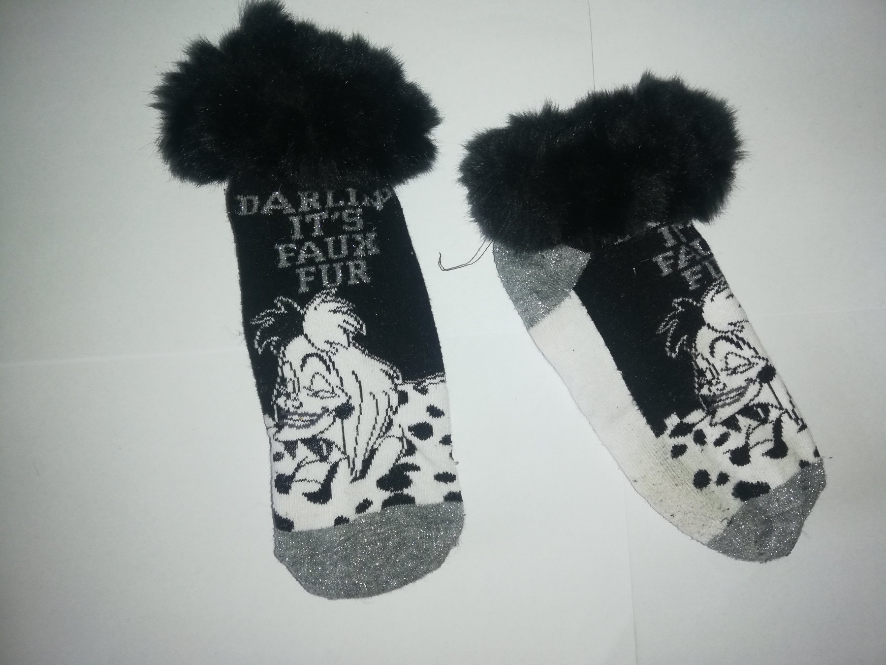 Cruella Fur Socks