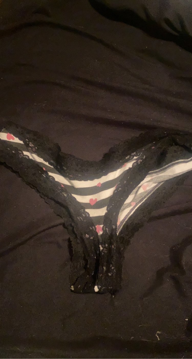 Black and White Striped Panties