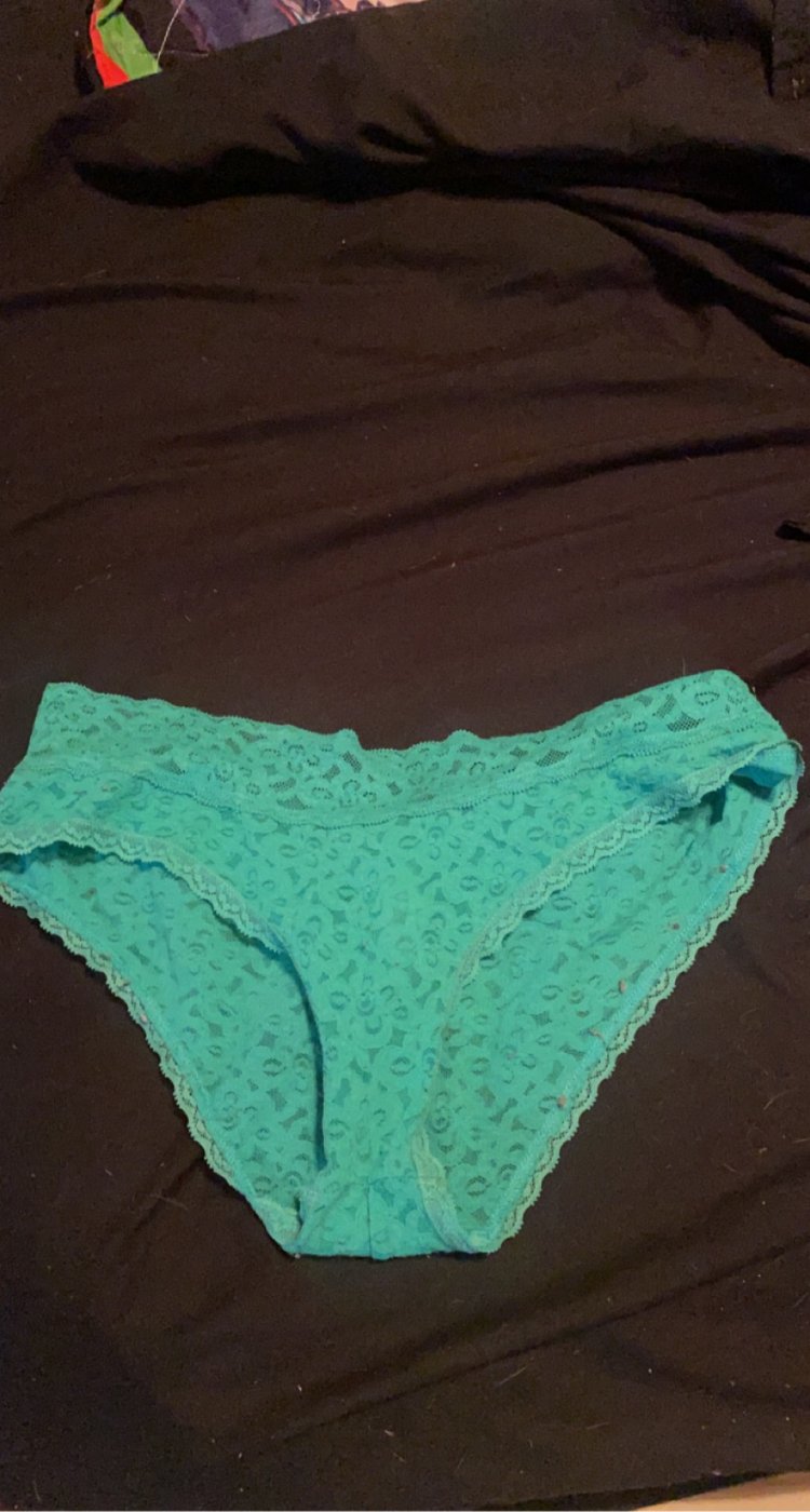 Blue lace panties