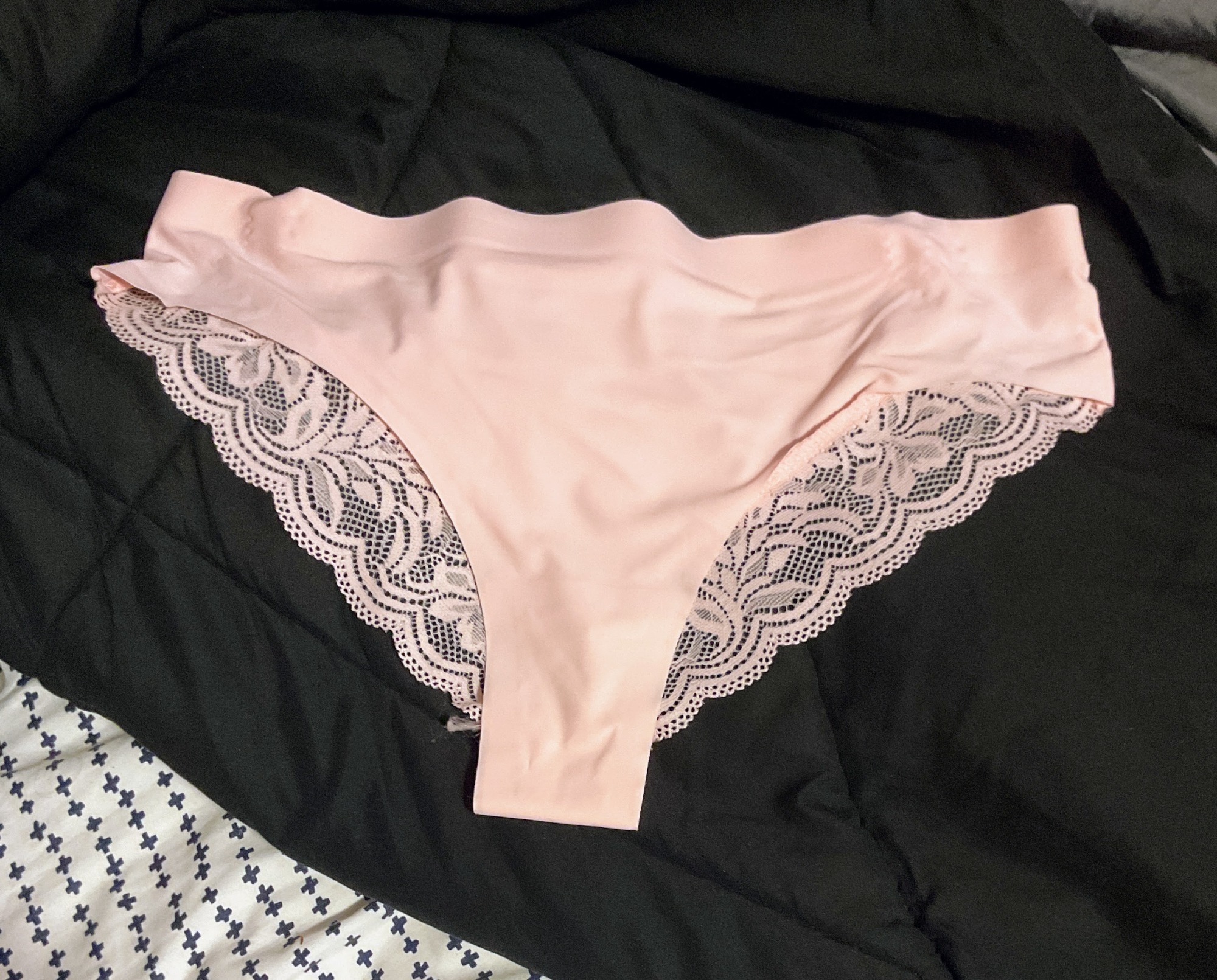 Pink lacy cheeky panties, wore per your request – photo 3 of 3