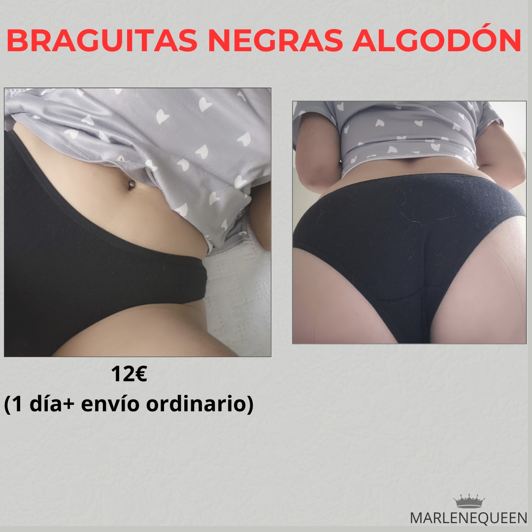 braguita negra algodón