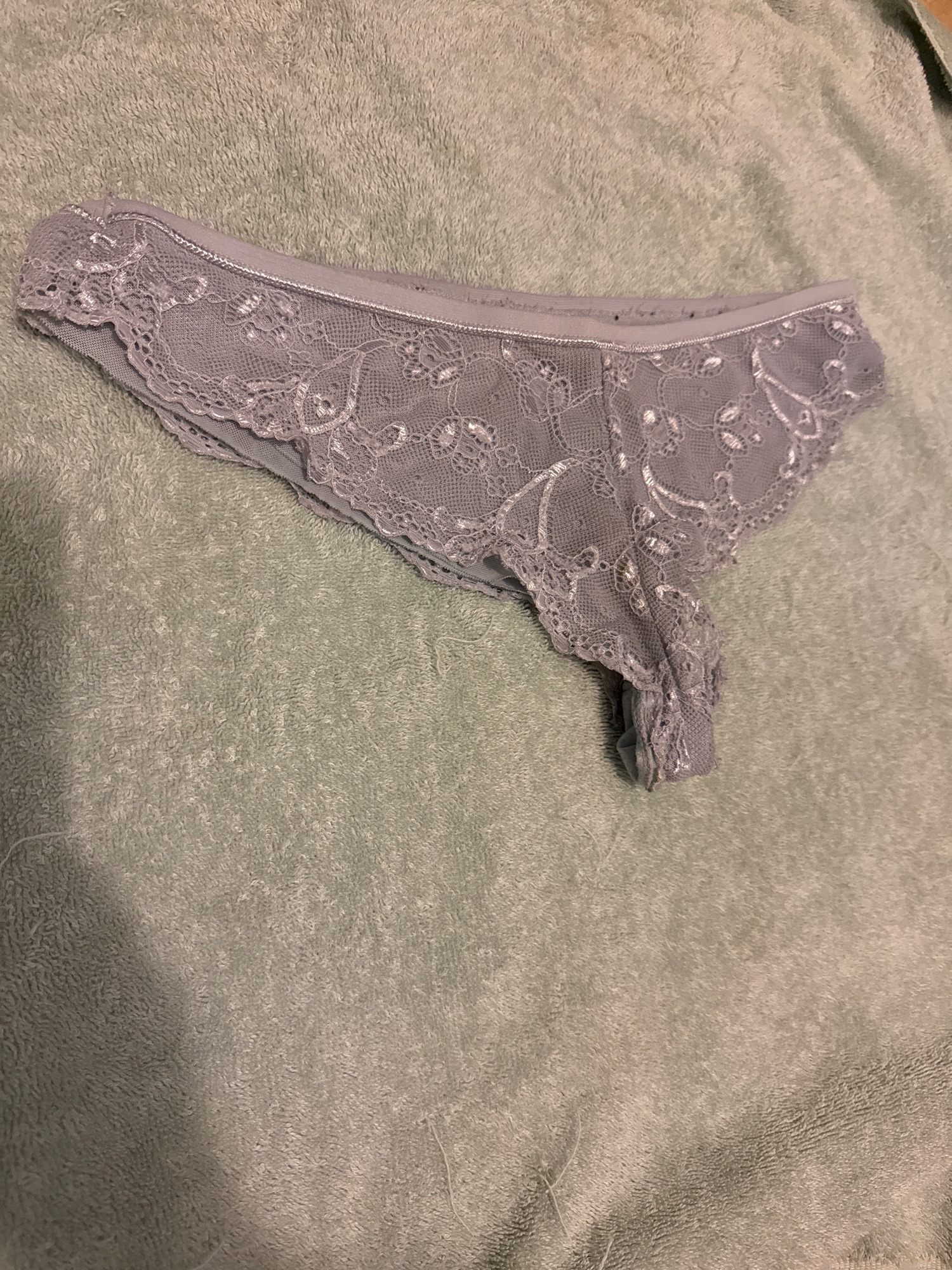 Grey lace panties