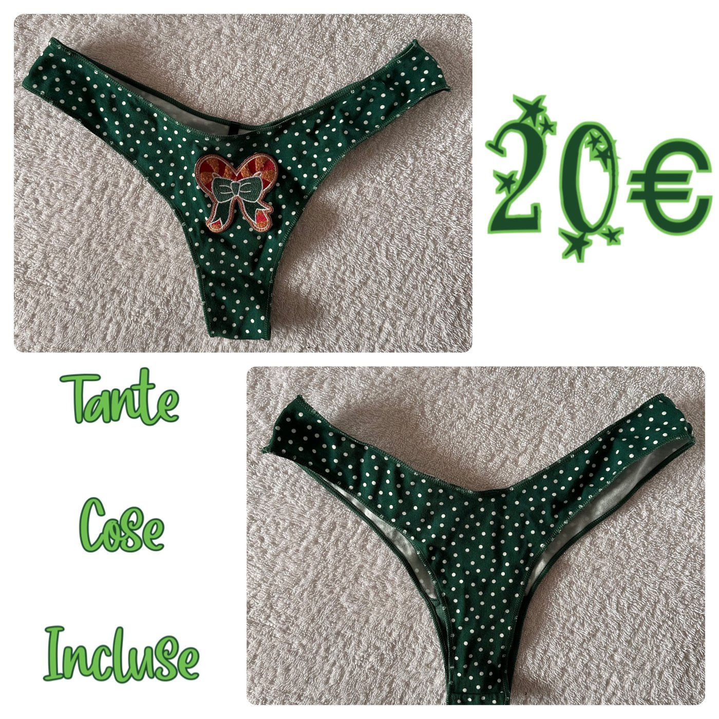 Tanga verdi in cotone