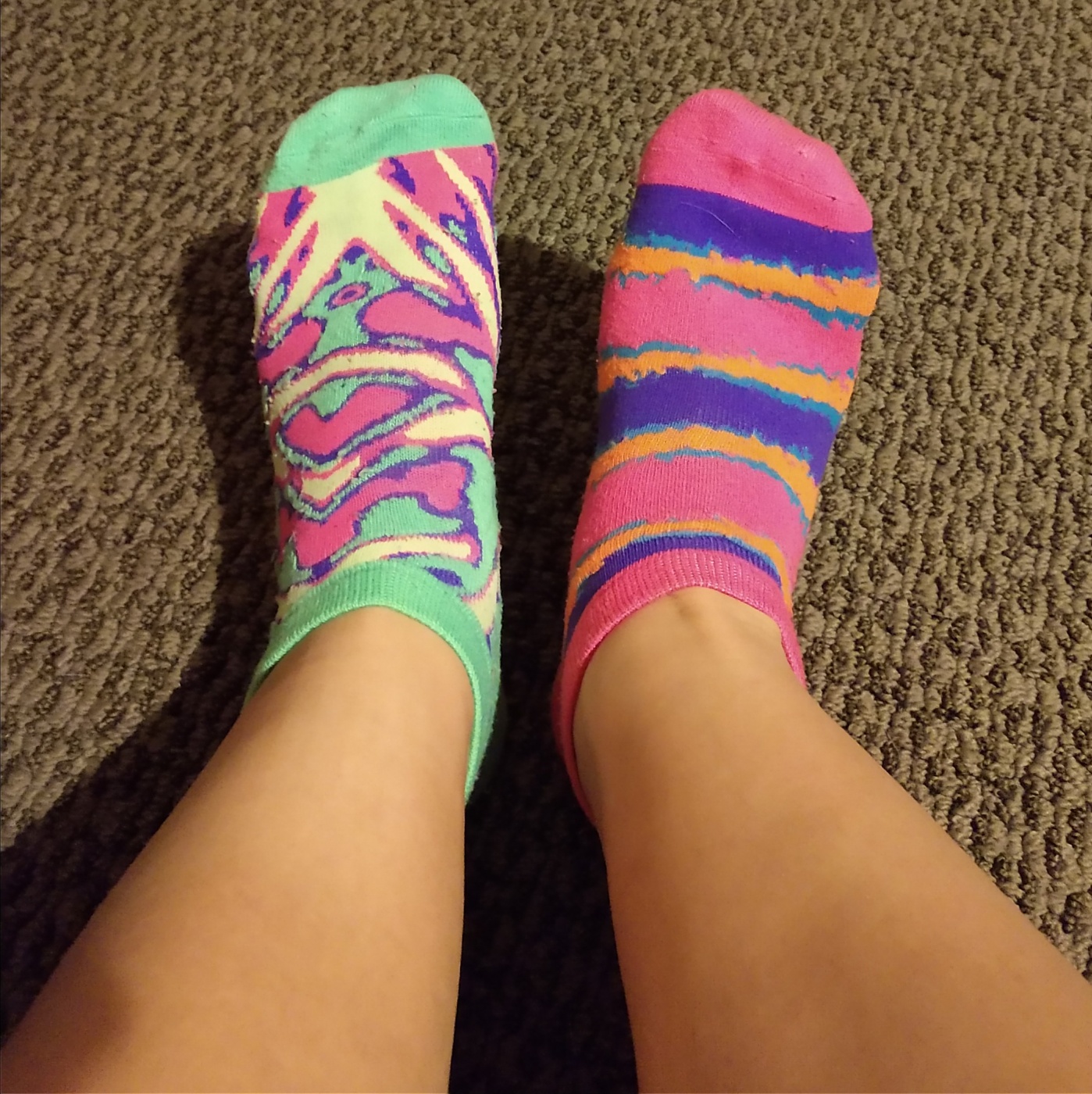 Mismatched Colorful Socks