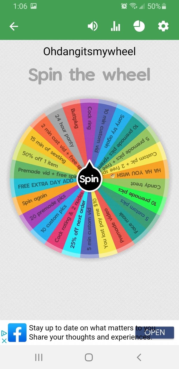 Spin my wheel $10