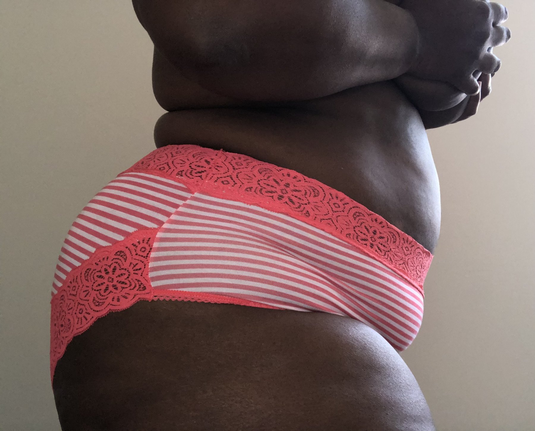 Lacy, stripped pink panty