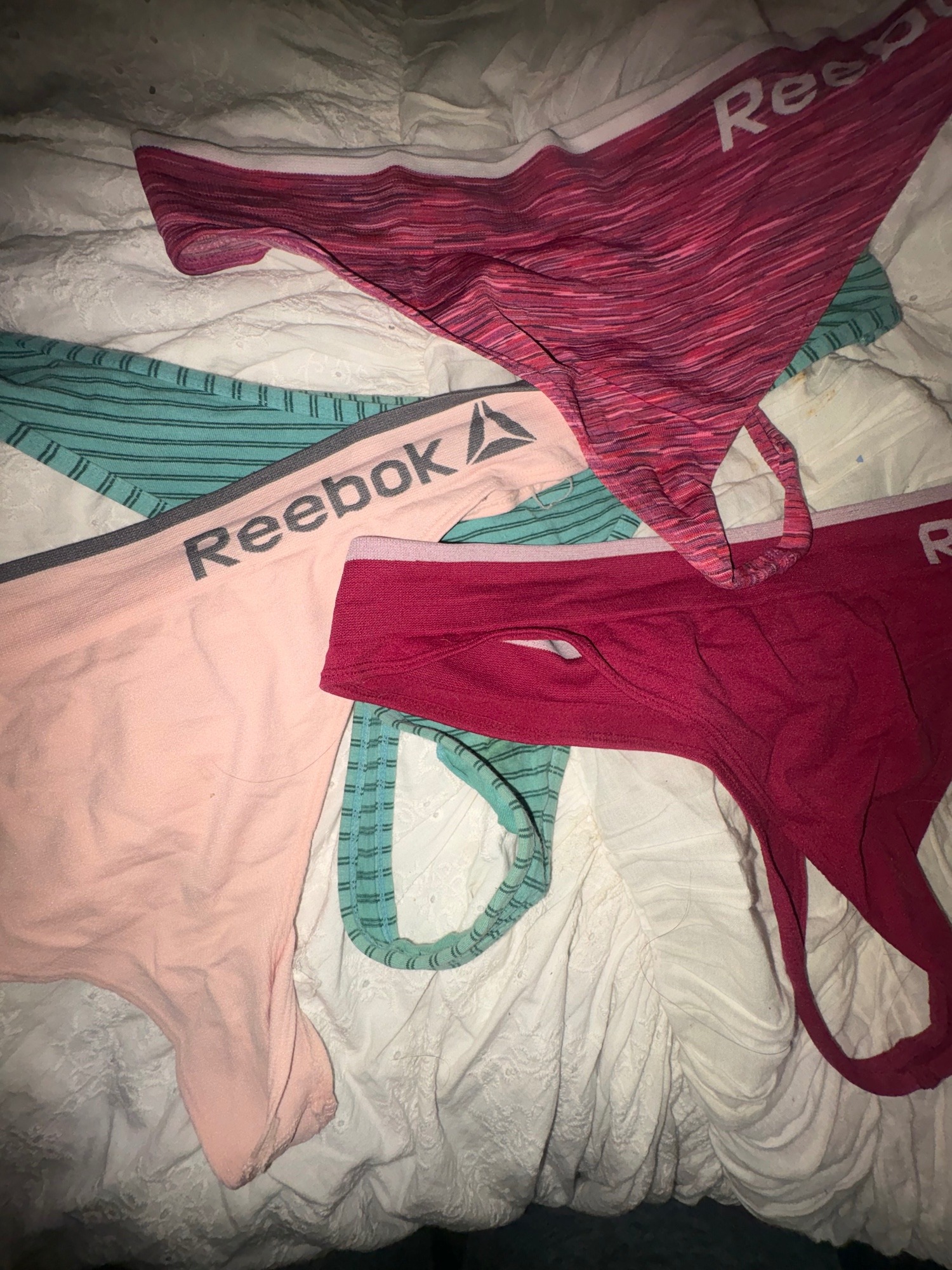 Thongs, bikini cut, worn 2 days