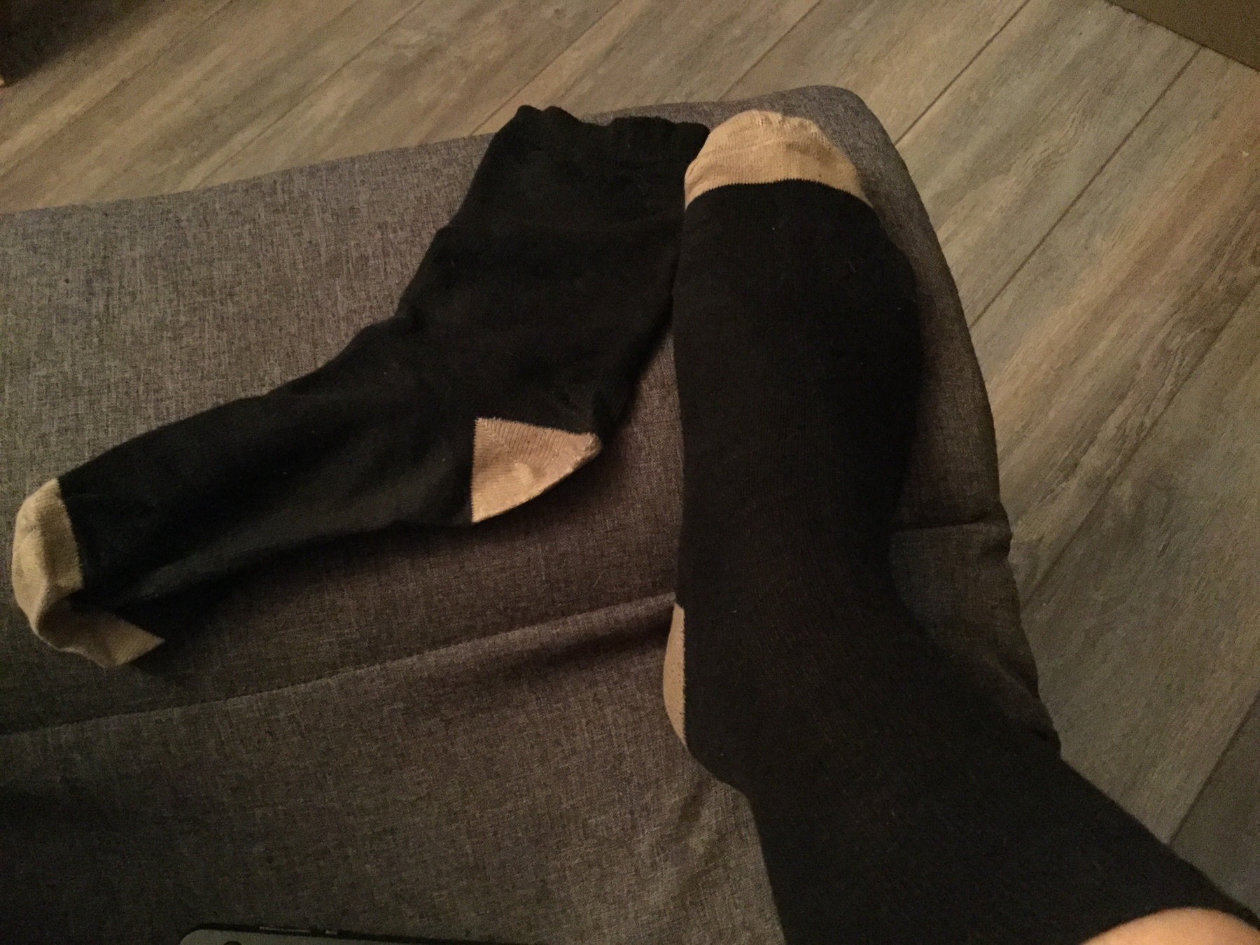 Black and beige socks!