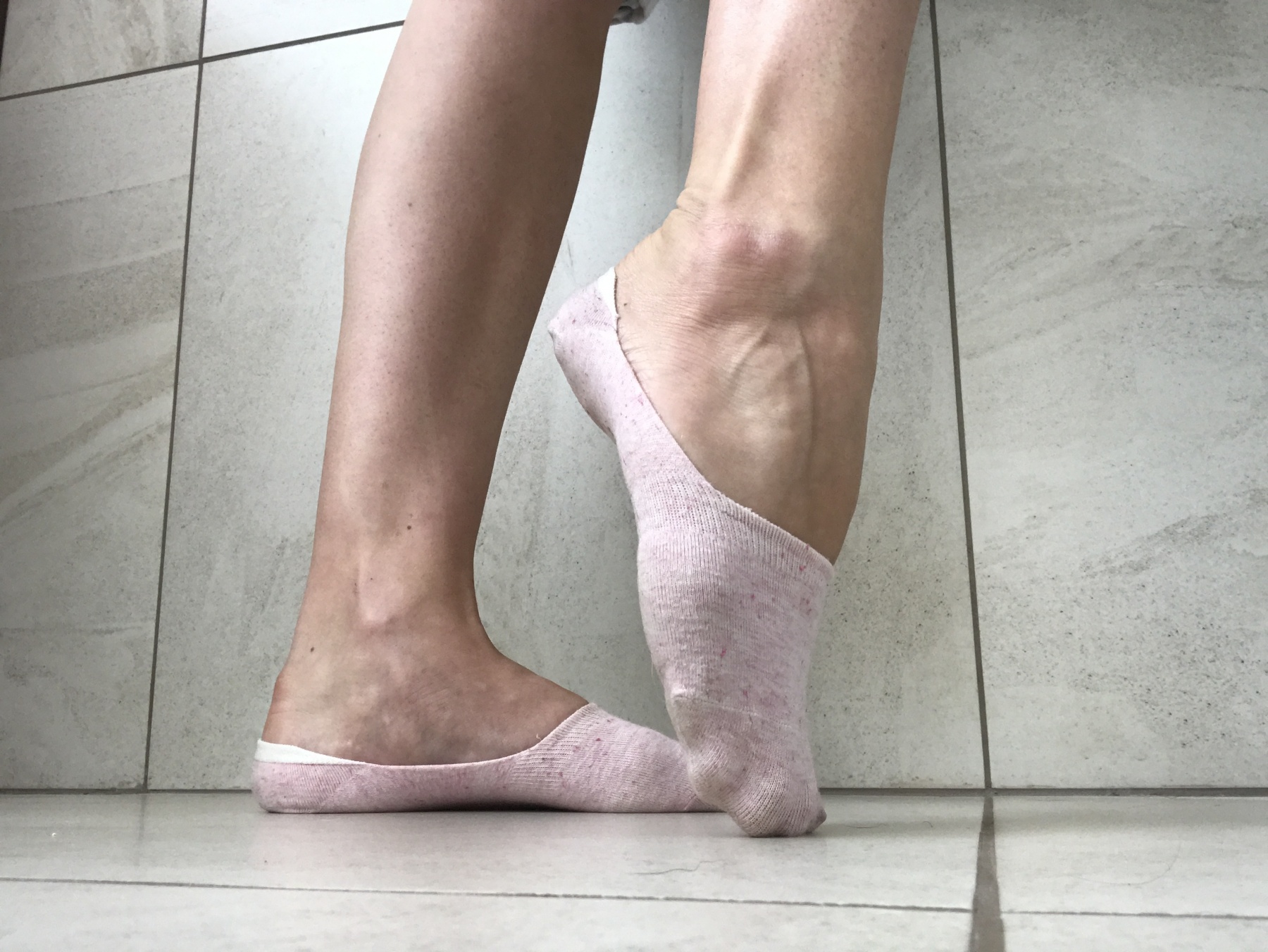 Delicate pink socks