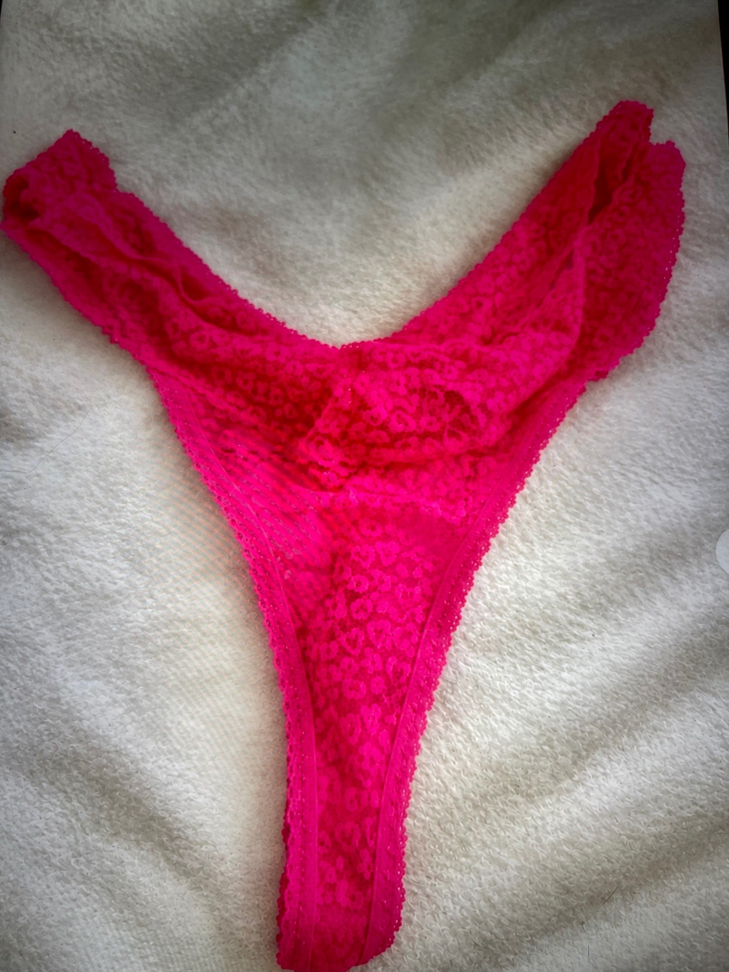 Pink Thong, worn 2 days