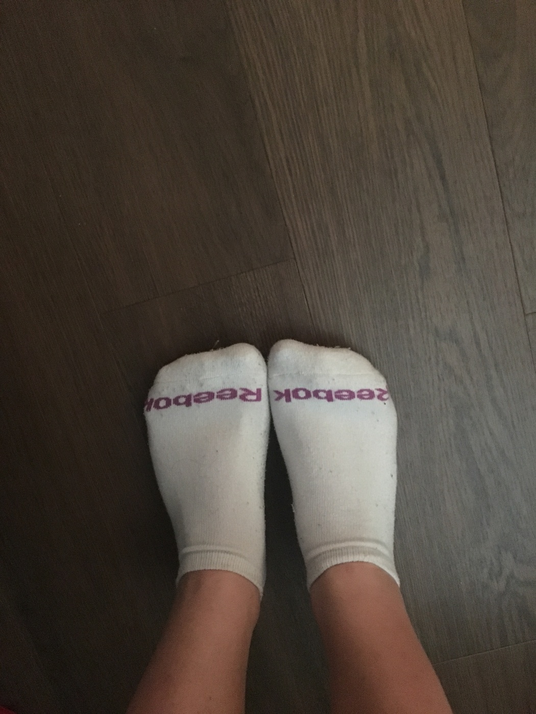 Worn white socks