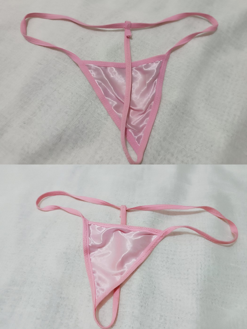 String rose bonbon porté – photo 2 sur 3