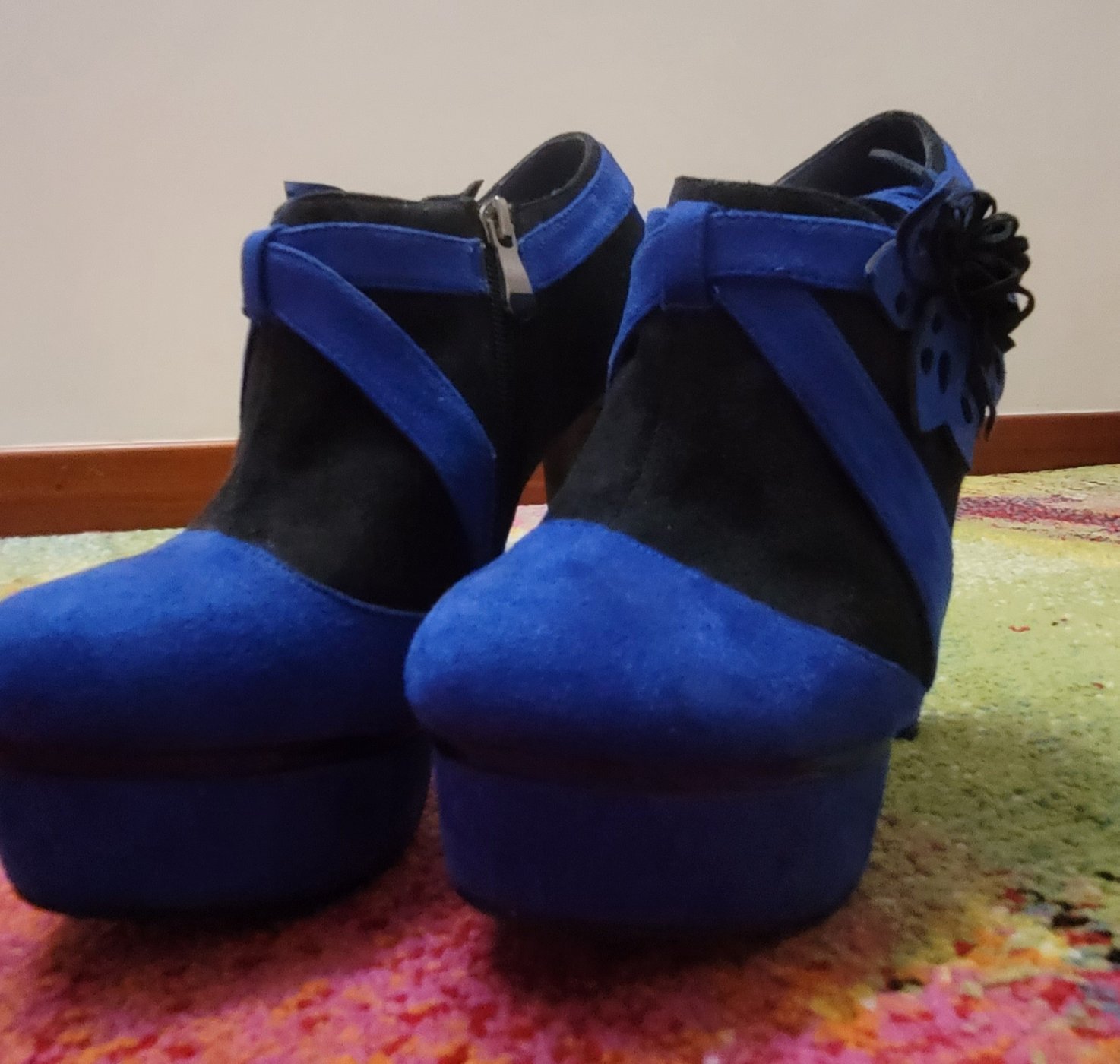 Scarpe blu tacco 12 cm