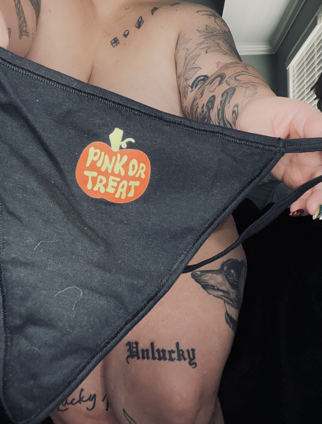 Pink or Treat pumpkin