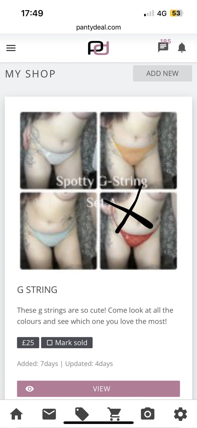 Spotty g string set A