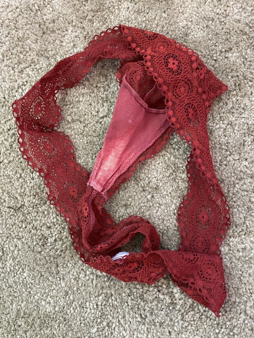 well loved red lace