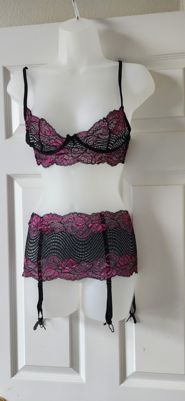 Garter Belt with matching bra set