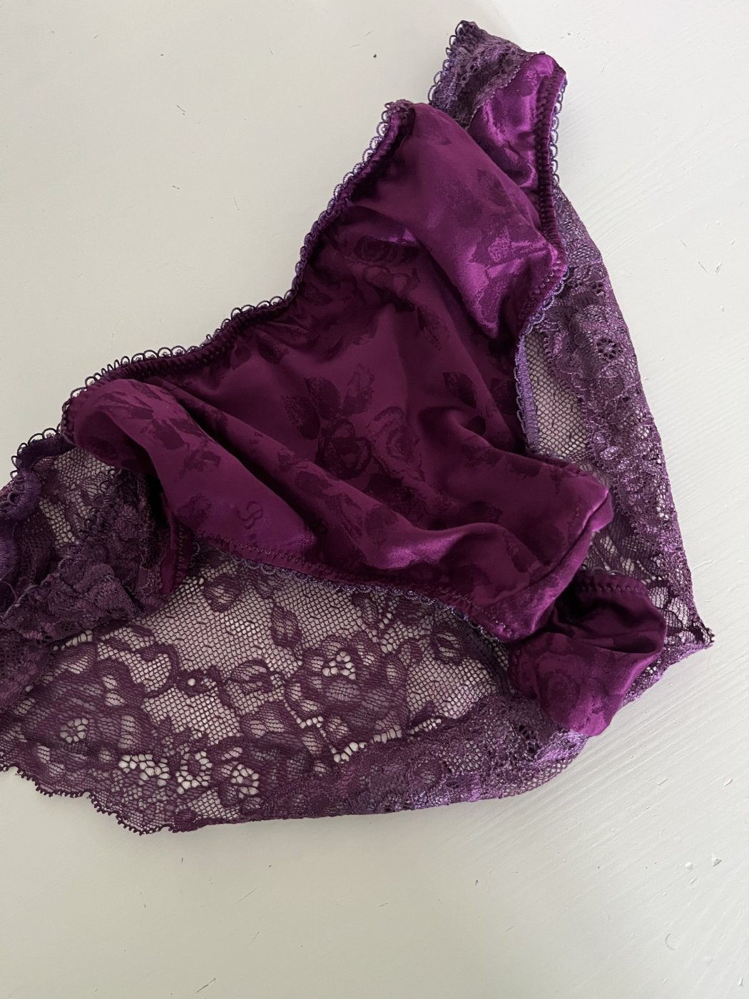 Purple lace knickers