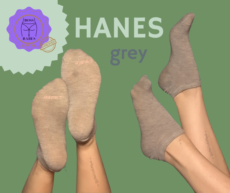 Grey Hanes Ankle Socks