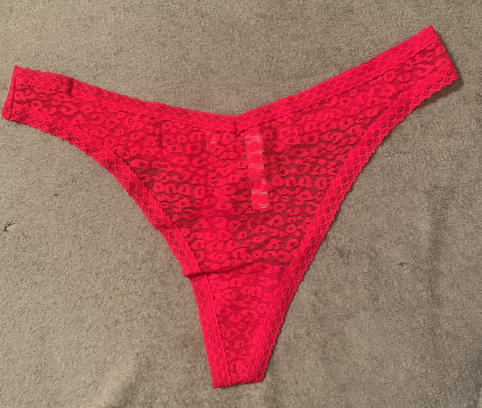 VS Red Leopard Thong