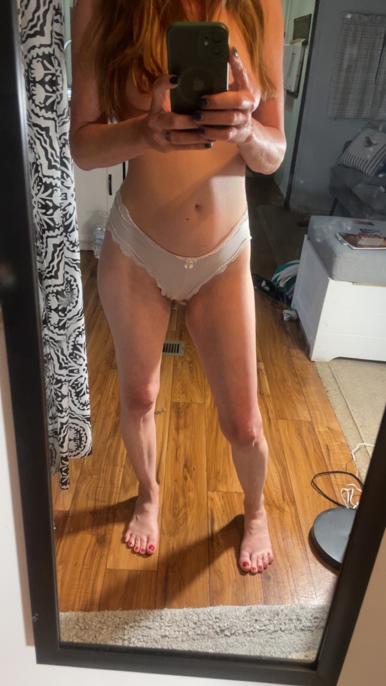 Cream Lace-Trimmed Panties