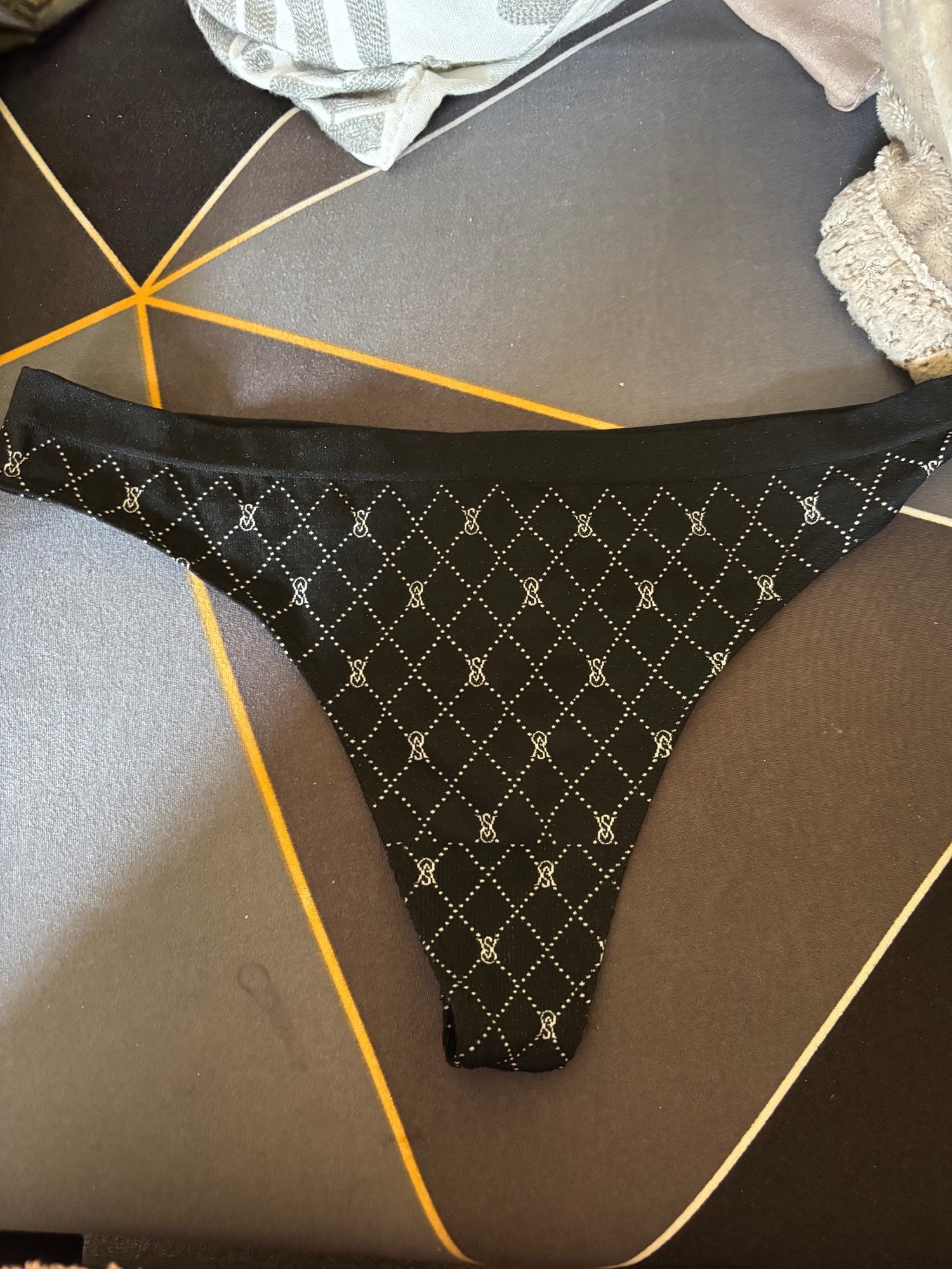 Black Victoria’s Secret thongs