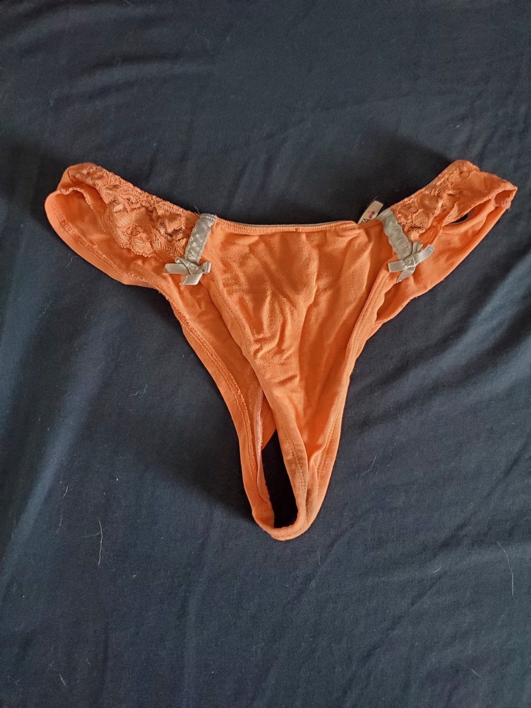 Lace on the sides Orange Thong🧡…