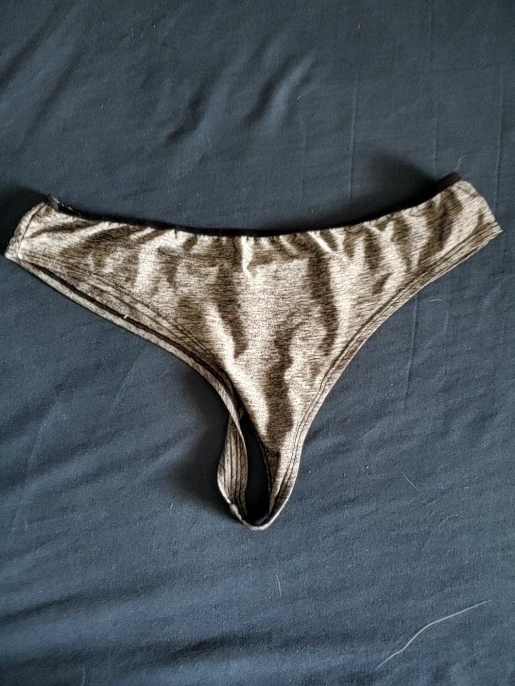 Silky Grey Thong