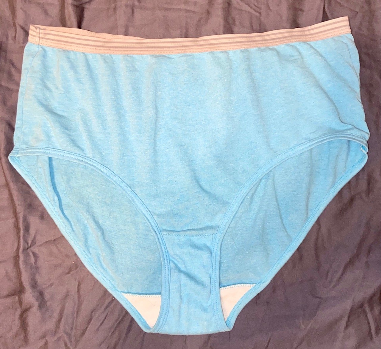 Blue Cotton High Waisted Undies - 2