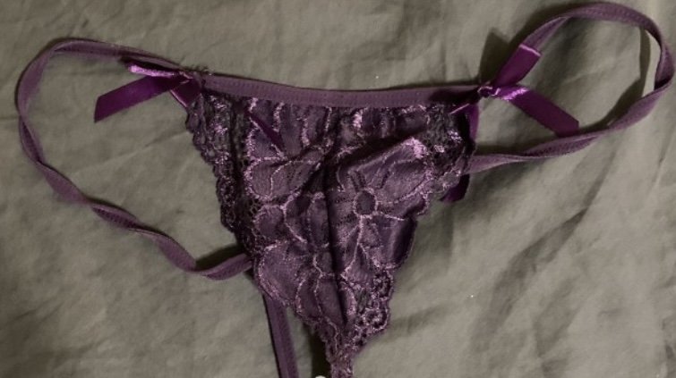 Purple Lace Thong