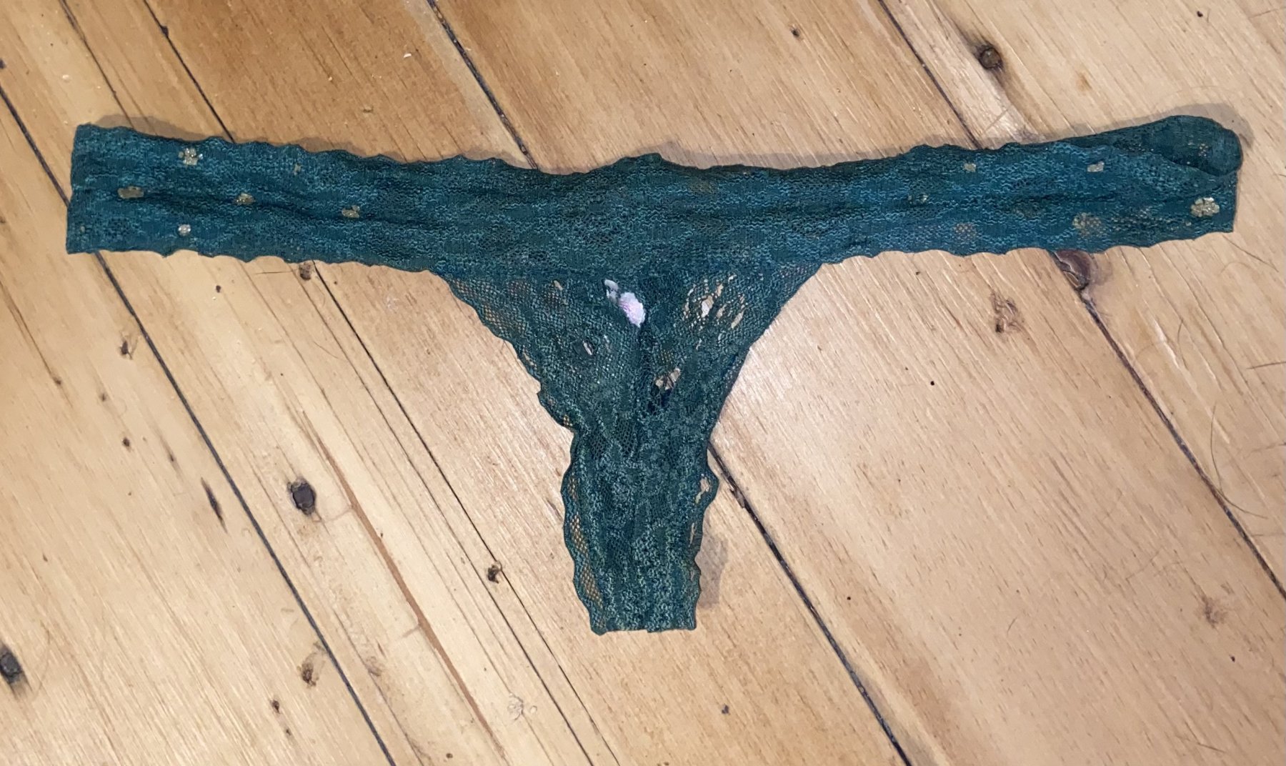 Green Lace Thong