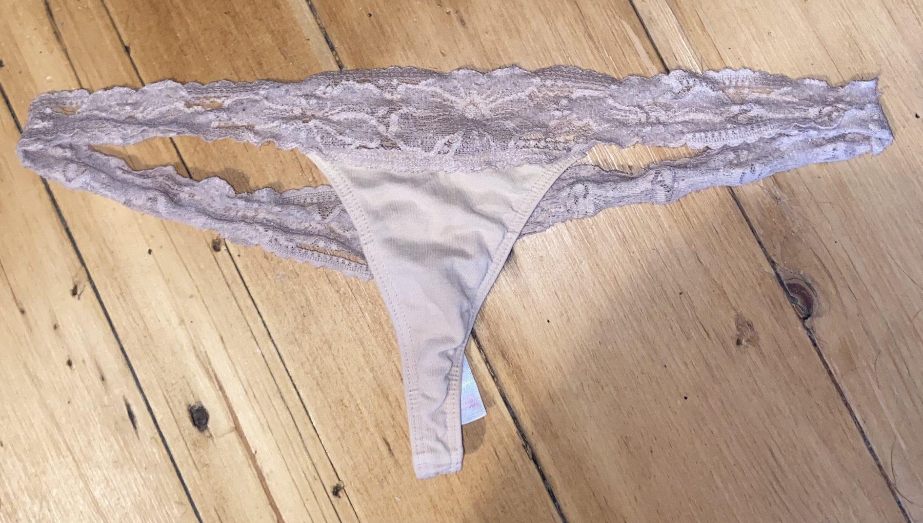 Nude Flower Lace Thong