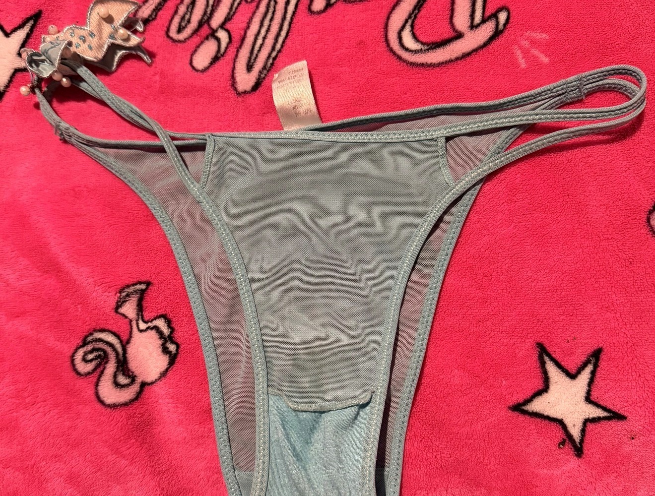 Blue lace workout panties – photo 3 of 4