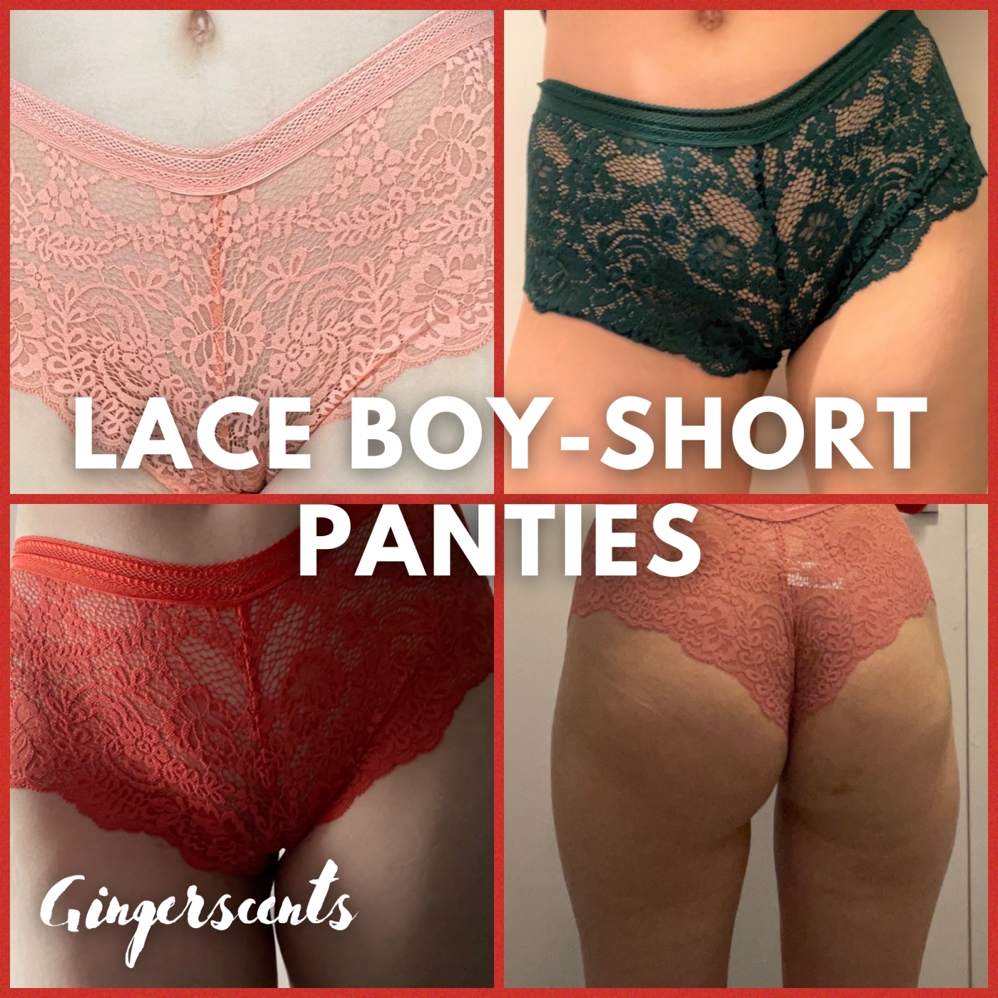 Lace Boy-Shorts (#B7, #B8, #B9)