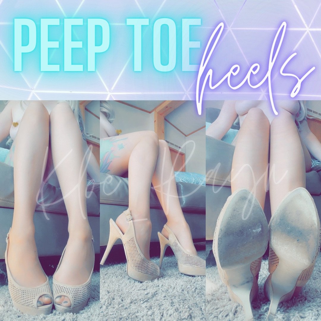 Peep toe heels