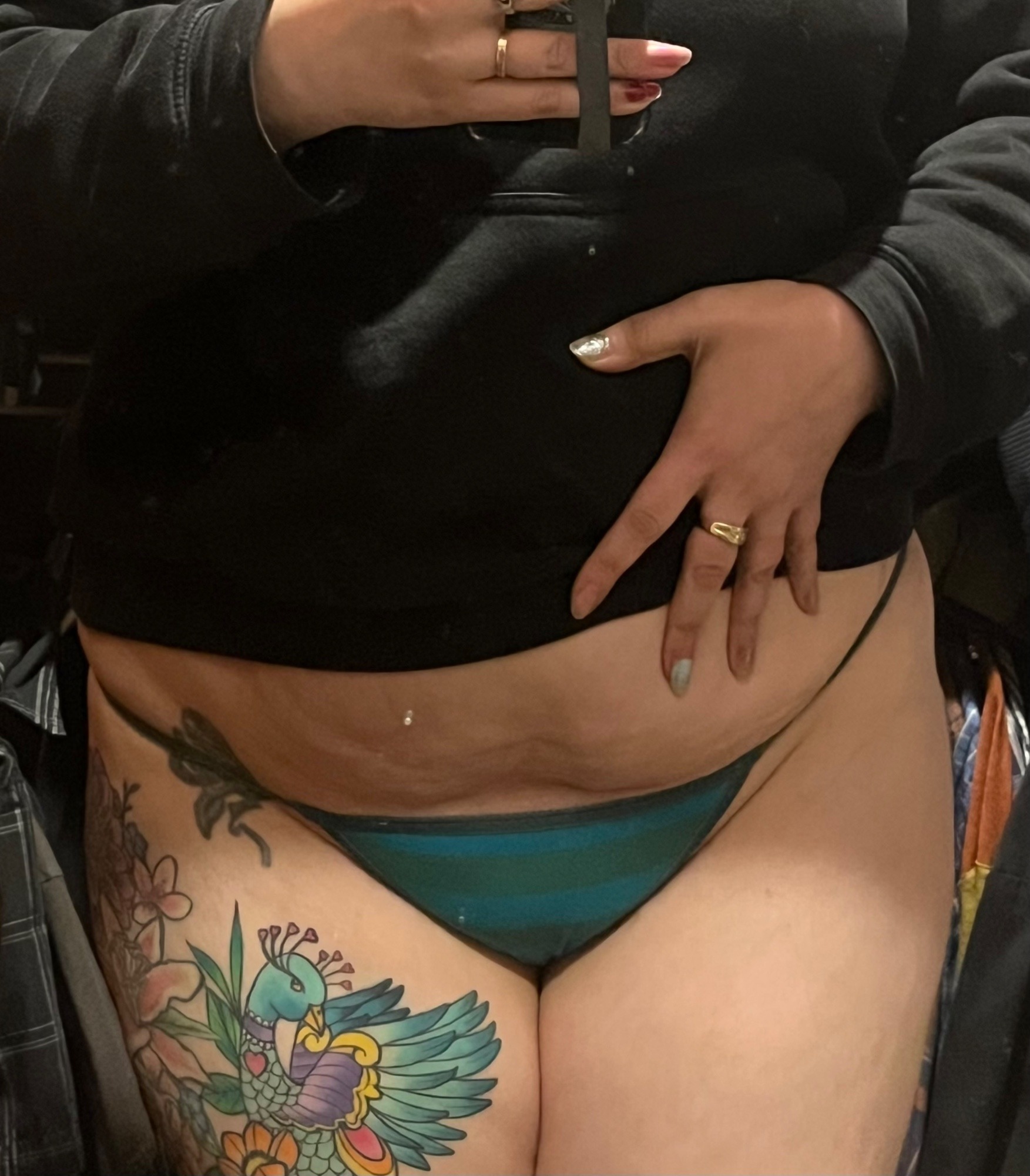 Blue cotton thong – photo 3 of 3