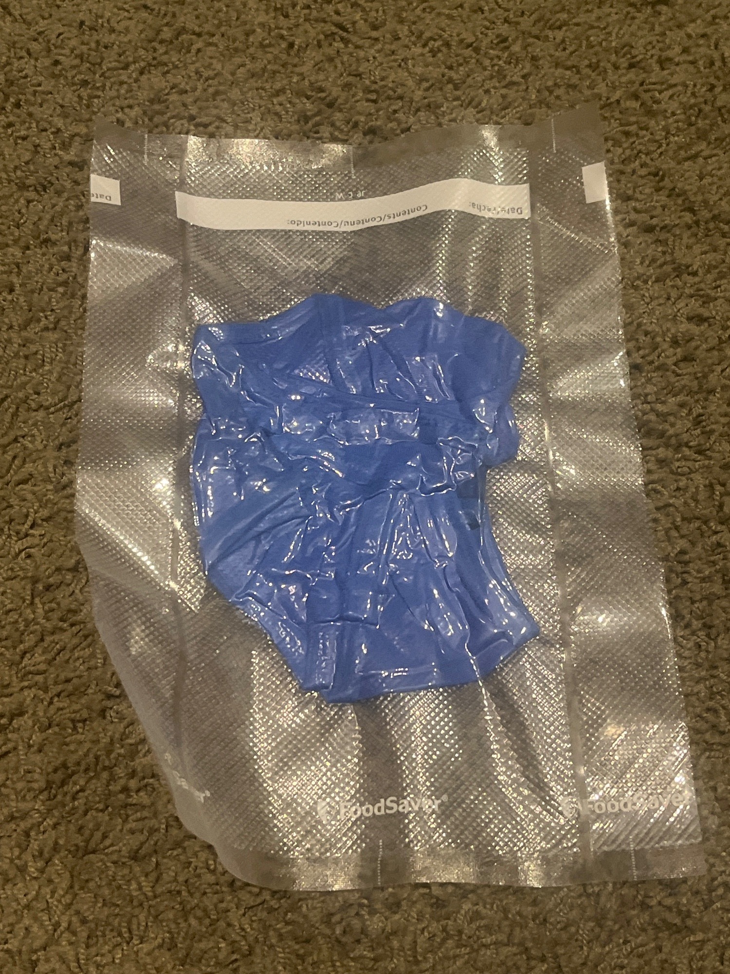 Ready to ship - Blue cotton thong