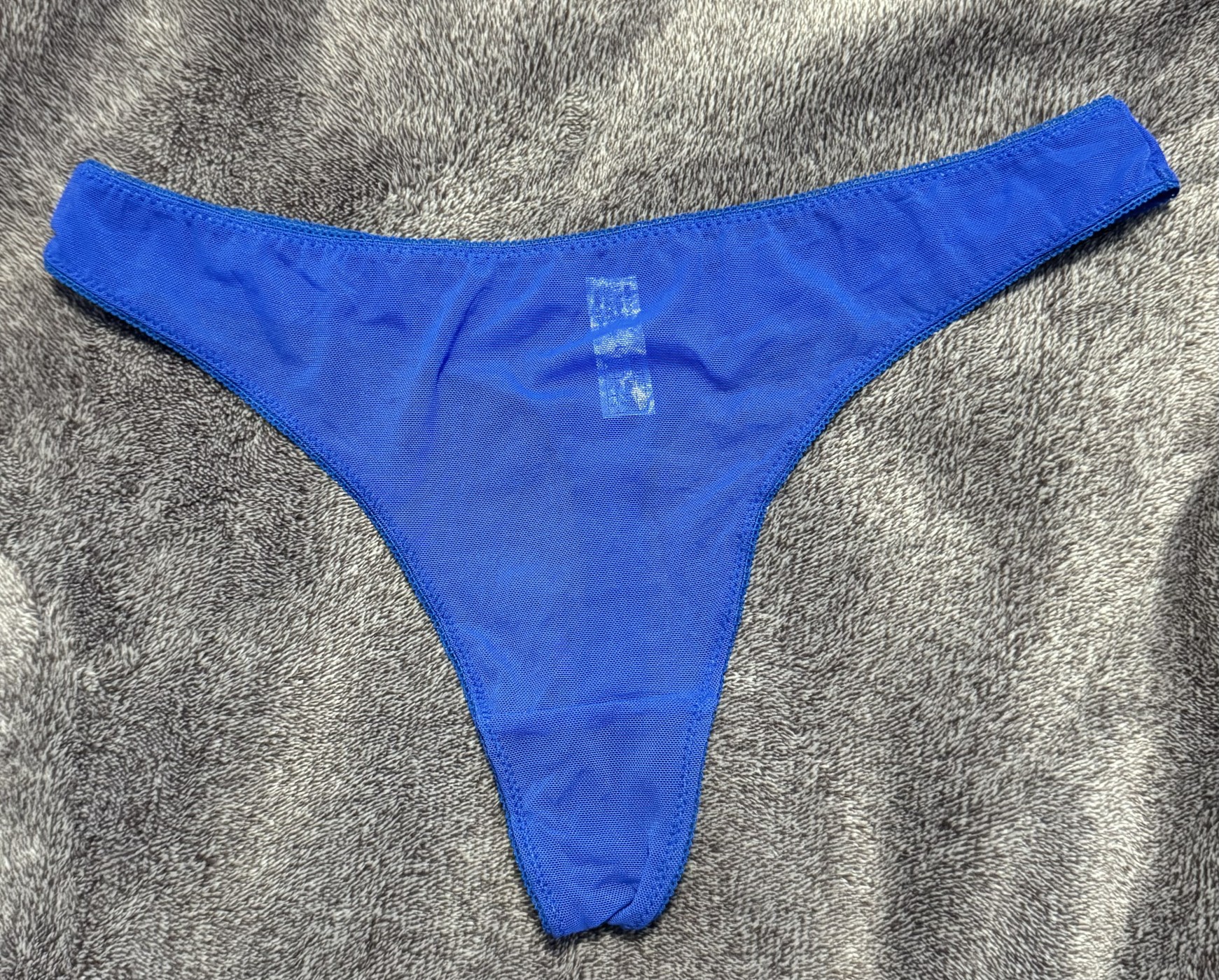 Blue sheer thong