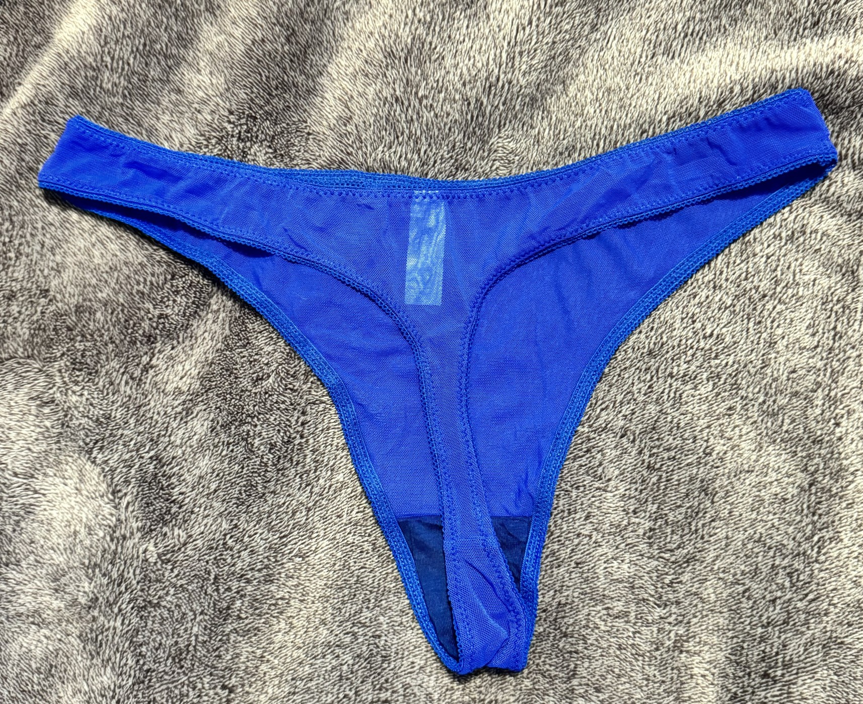 Blue sheer thong - 1