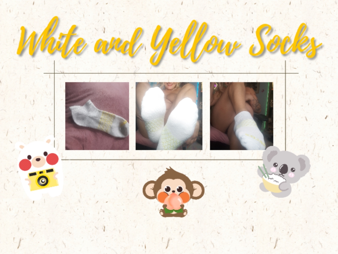 White and yellow Socks