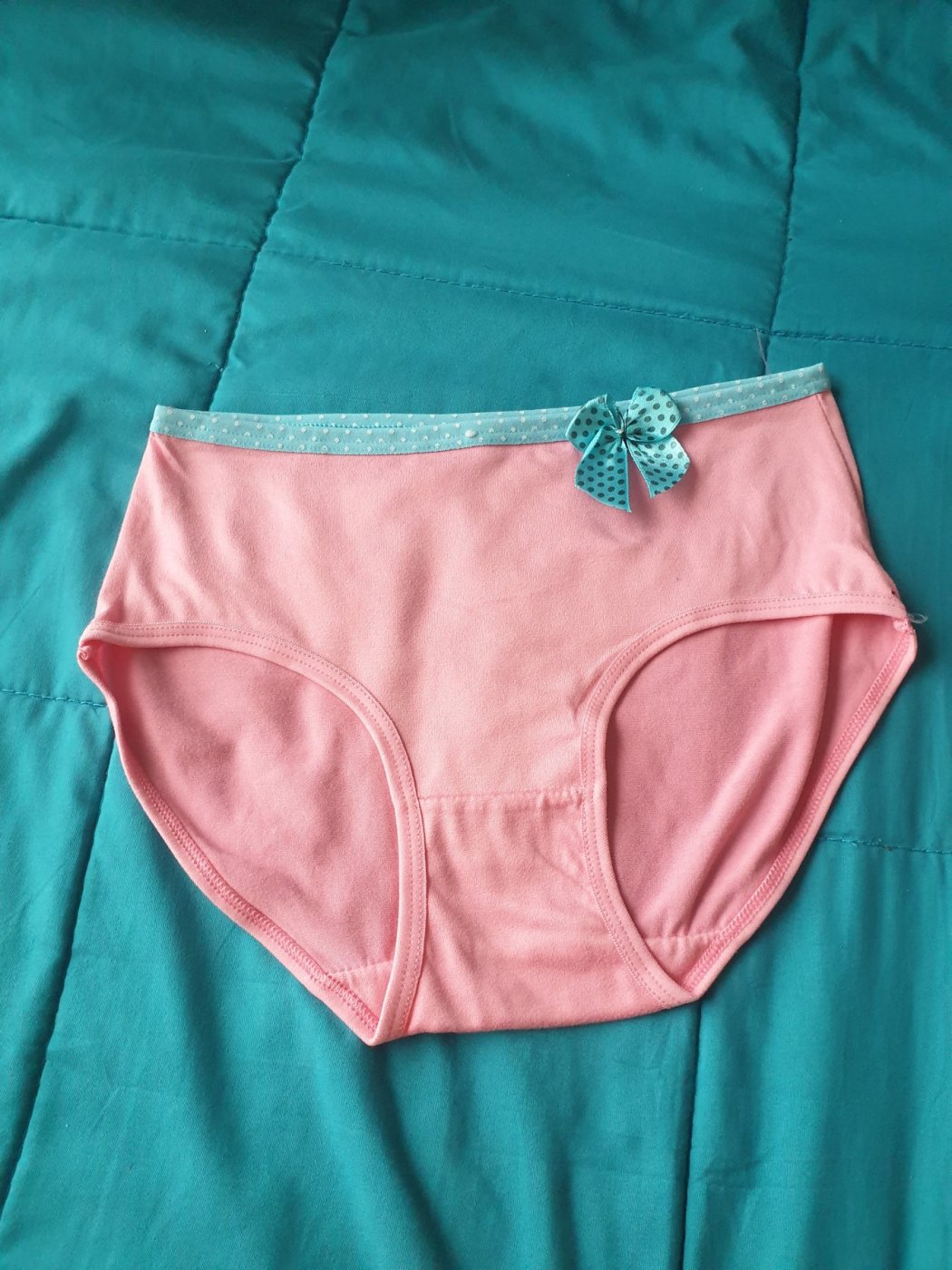 SOLD Pink panties with blue bow