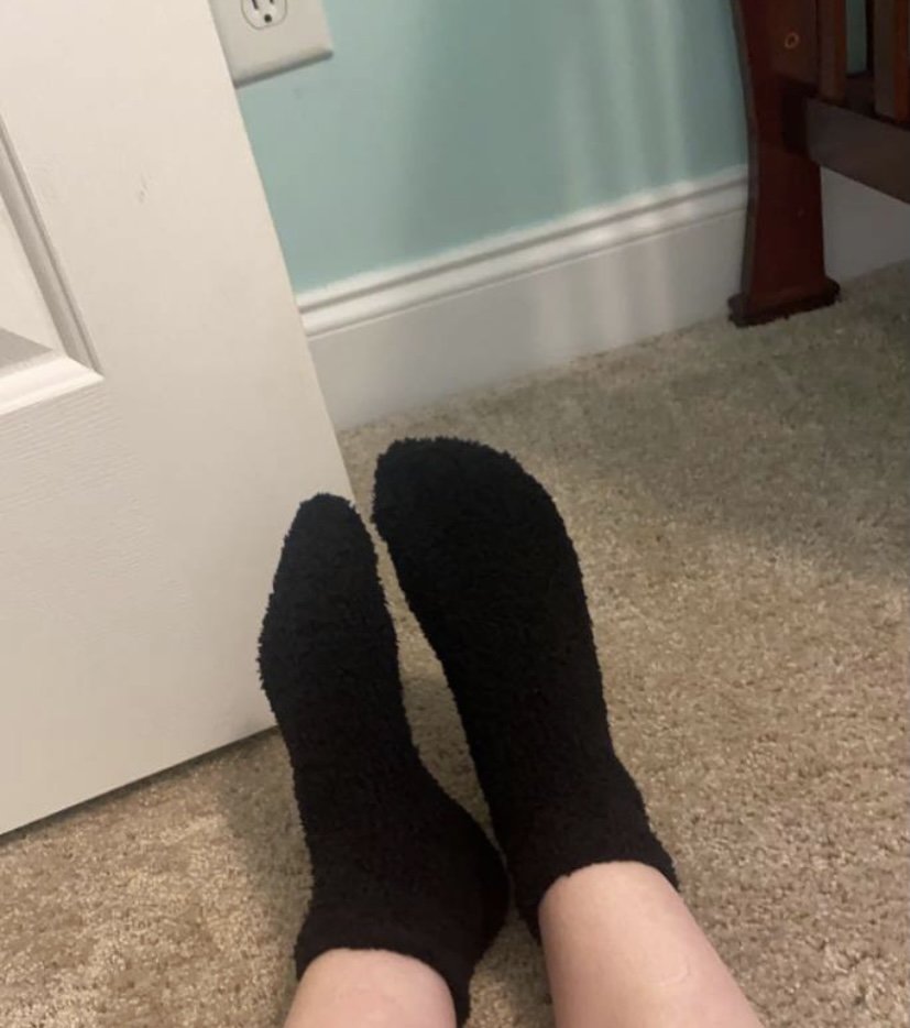 Black Fluffy Socks