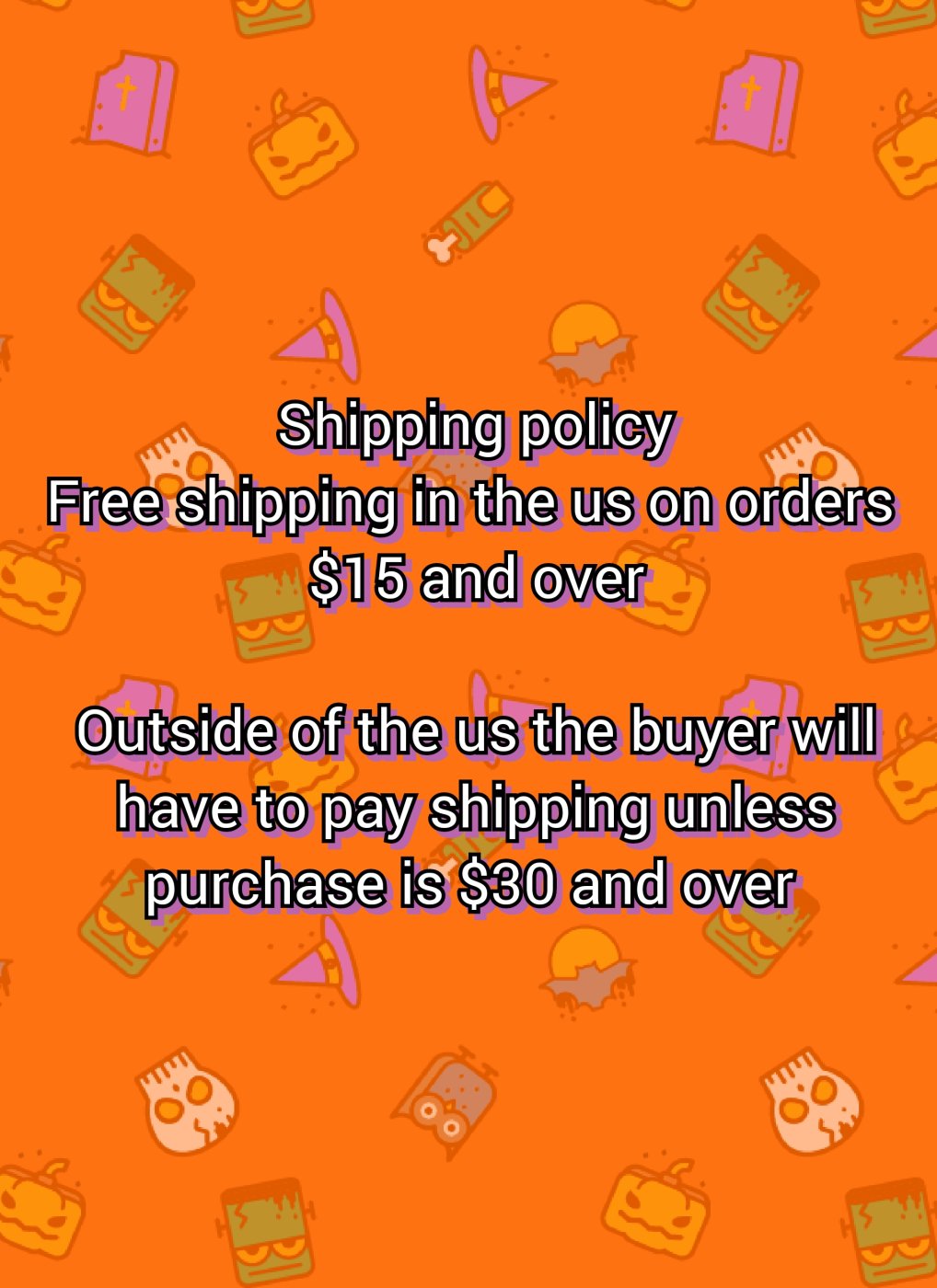 Shipping policy updated 10/19/22