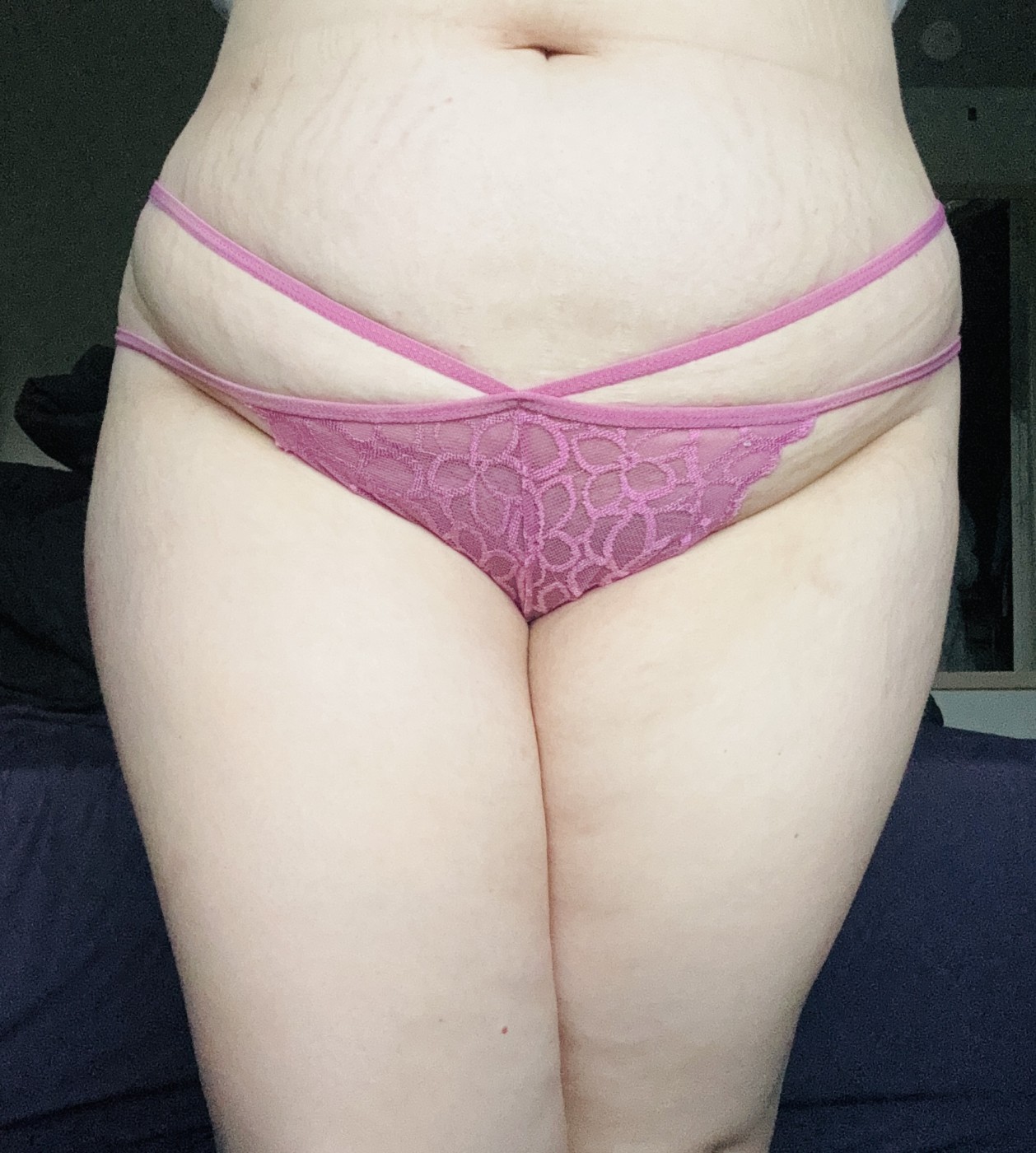 Pink Lacey Thong