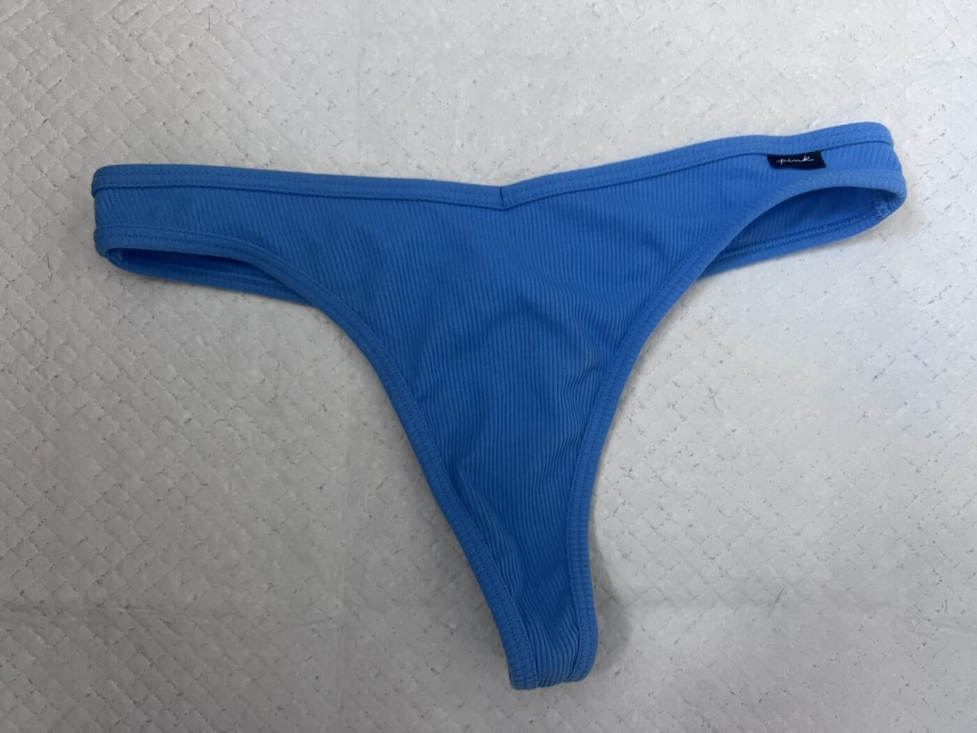 Blue Victoria Secret Pink thong panties