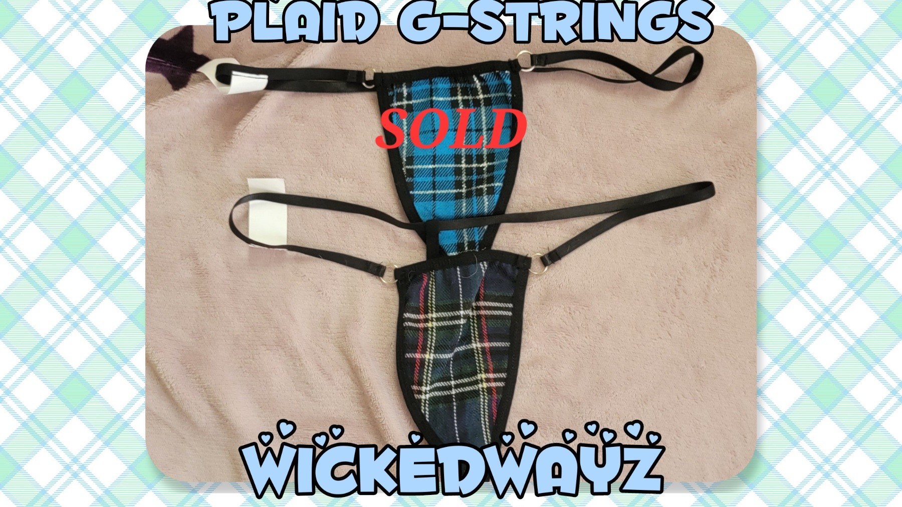Sexy plaid g-strings