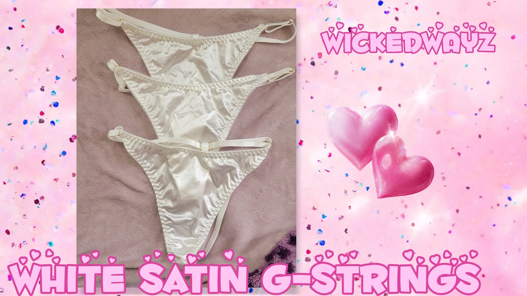 White Satin G-strings