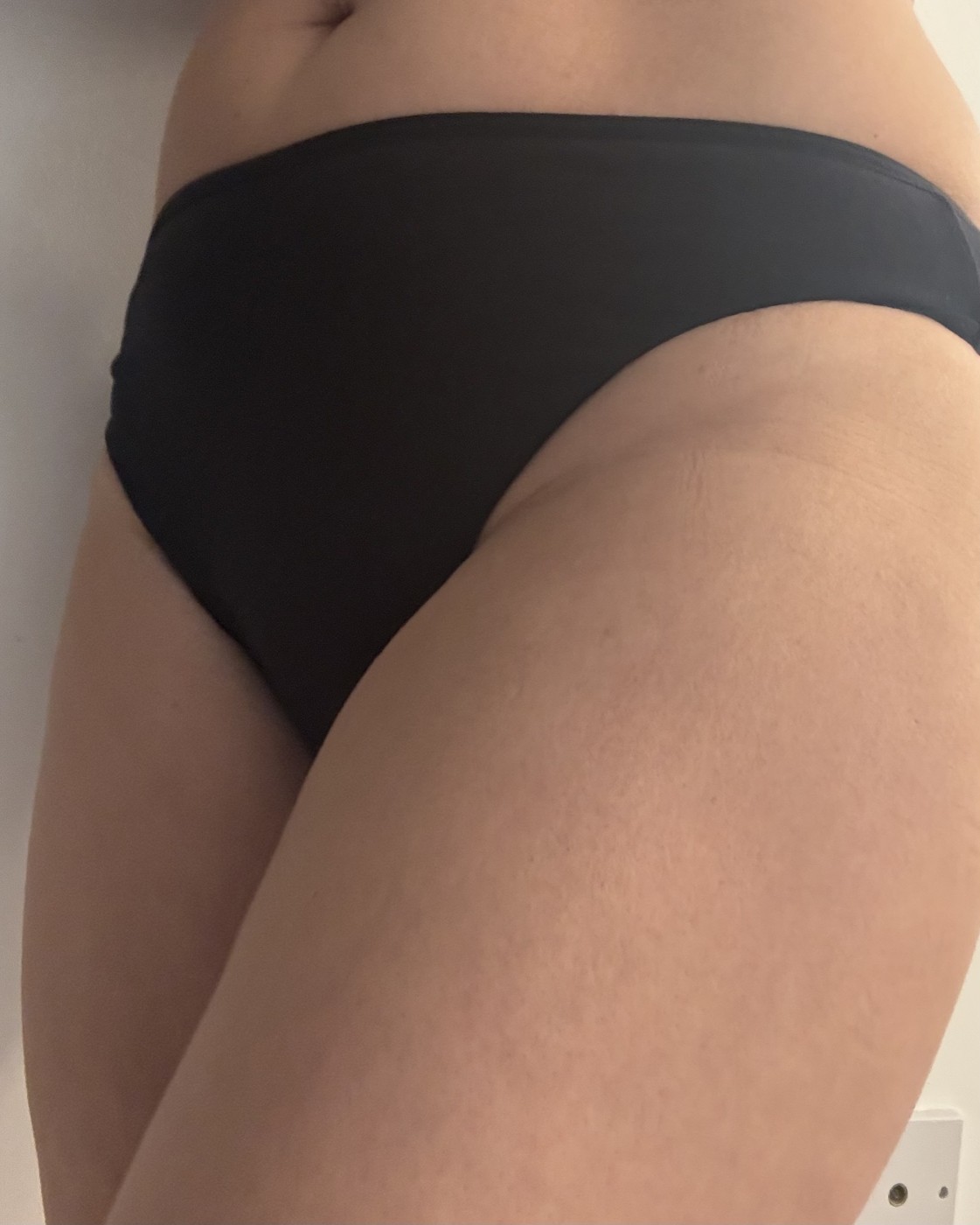 Black cotton full panties